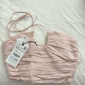 Pink Zara Crop Top! NWT!!
